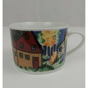 Vintage Gibson Housewares Old Farmhouse And Barn 2.5" Tall Coffee Cup